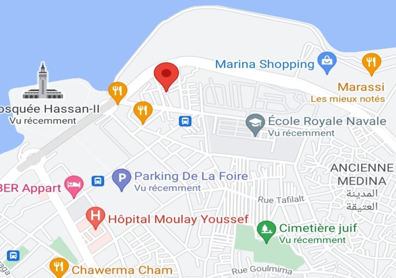 Modern Apartment Opposite The Hassan2 Mosque, Very Well Equipped And Stylish, 85 M2 With Gym And Direct Sea View With Underground Garage , Prohibits Unmarried Couples Of Arab Origin Casablanca Esterno foto